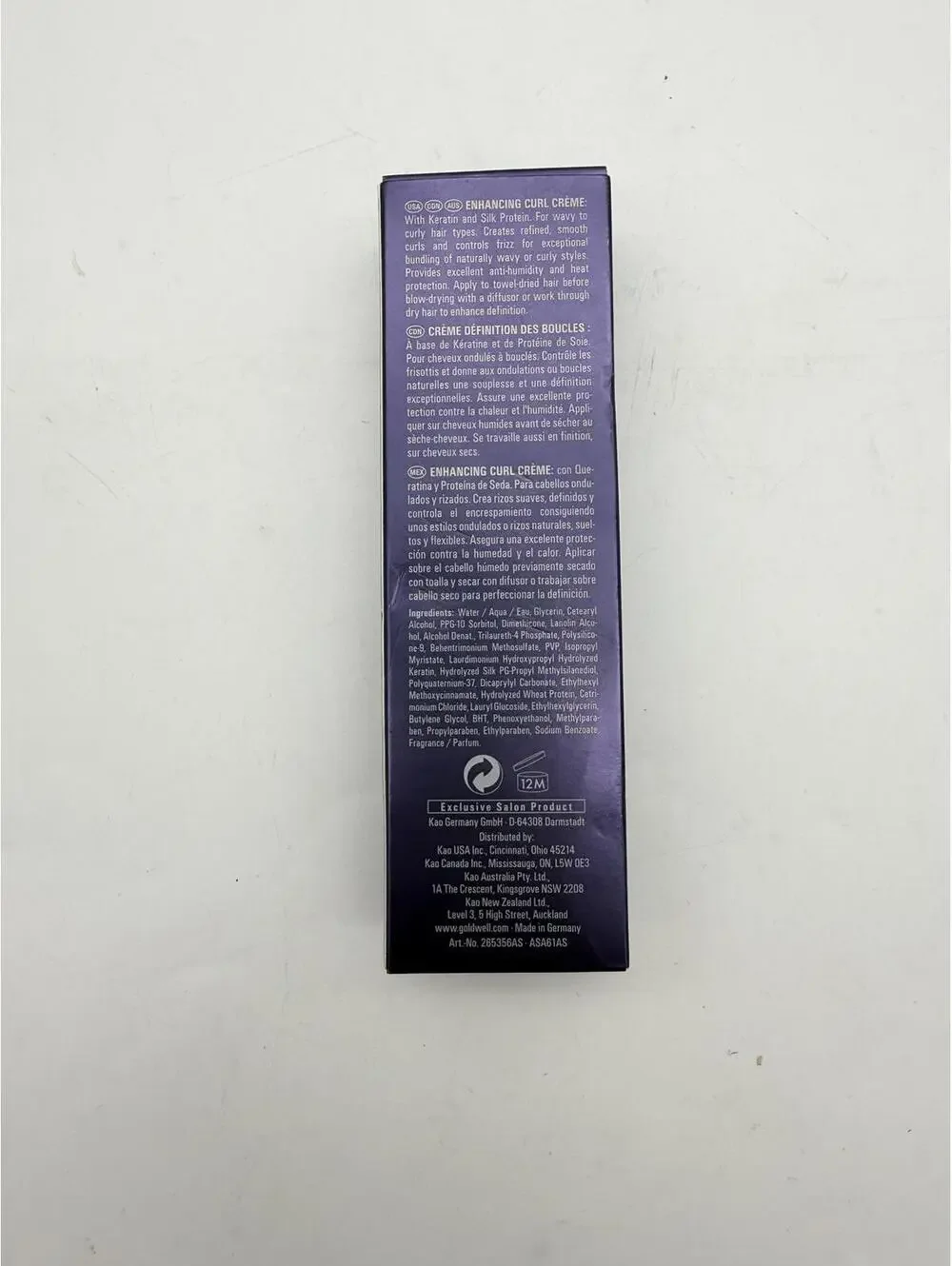 Goldwell Kerasilk Style Spray Purple and Silver NIB
